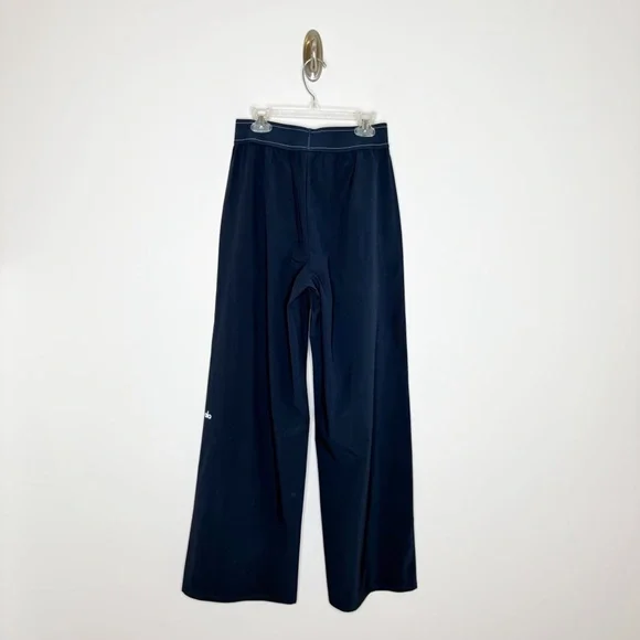 Alo Suit Up Wide Leg Trouser Navy Blue XS - Picture 5 of 6
